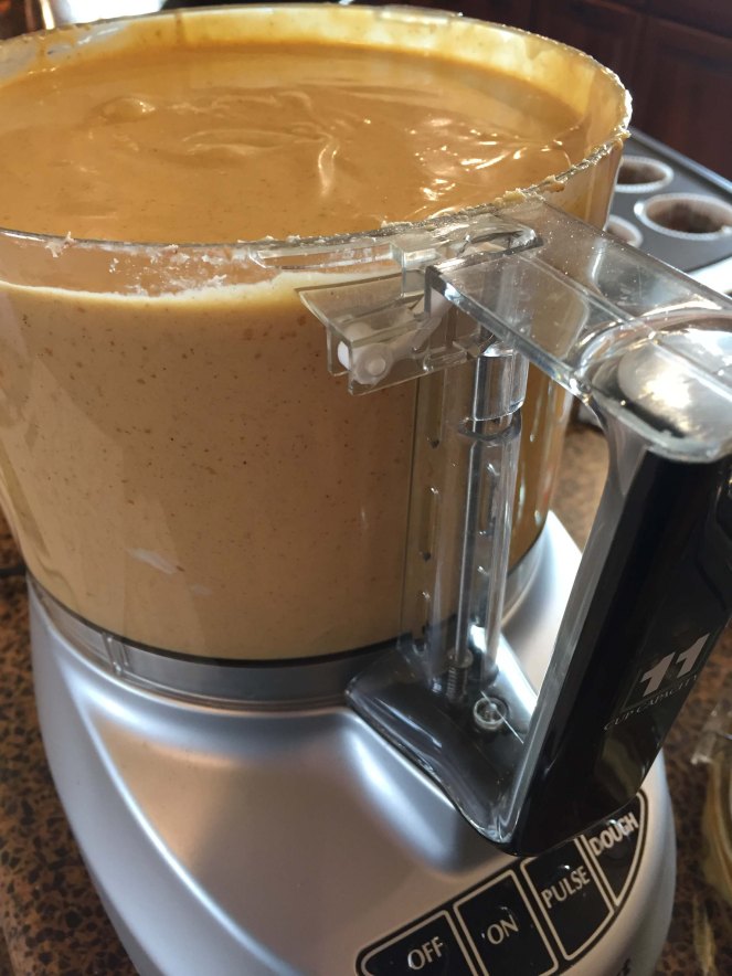 Pumpkin cheesecake mixture-food processor